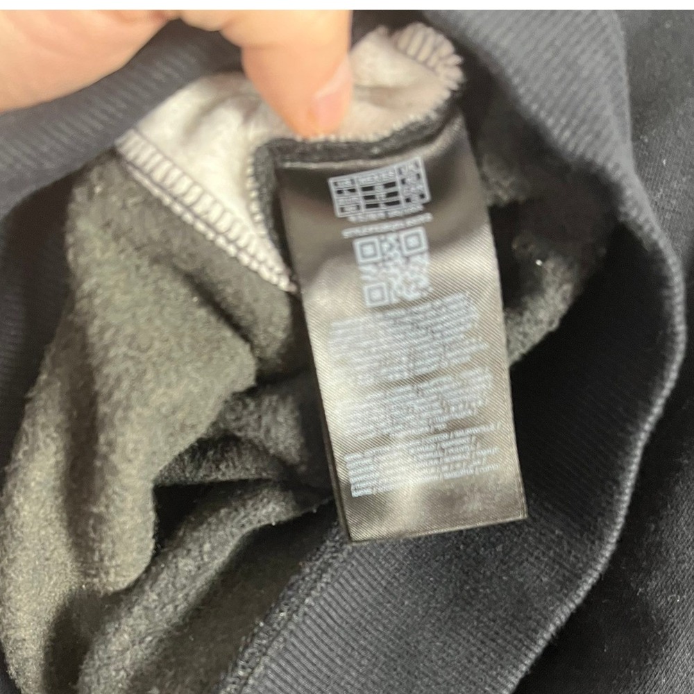 Guess Sweatshirt Mens Large Colorblock Logo Taping Black White EUC - Picture 3 of 9